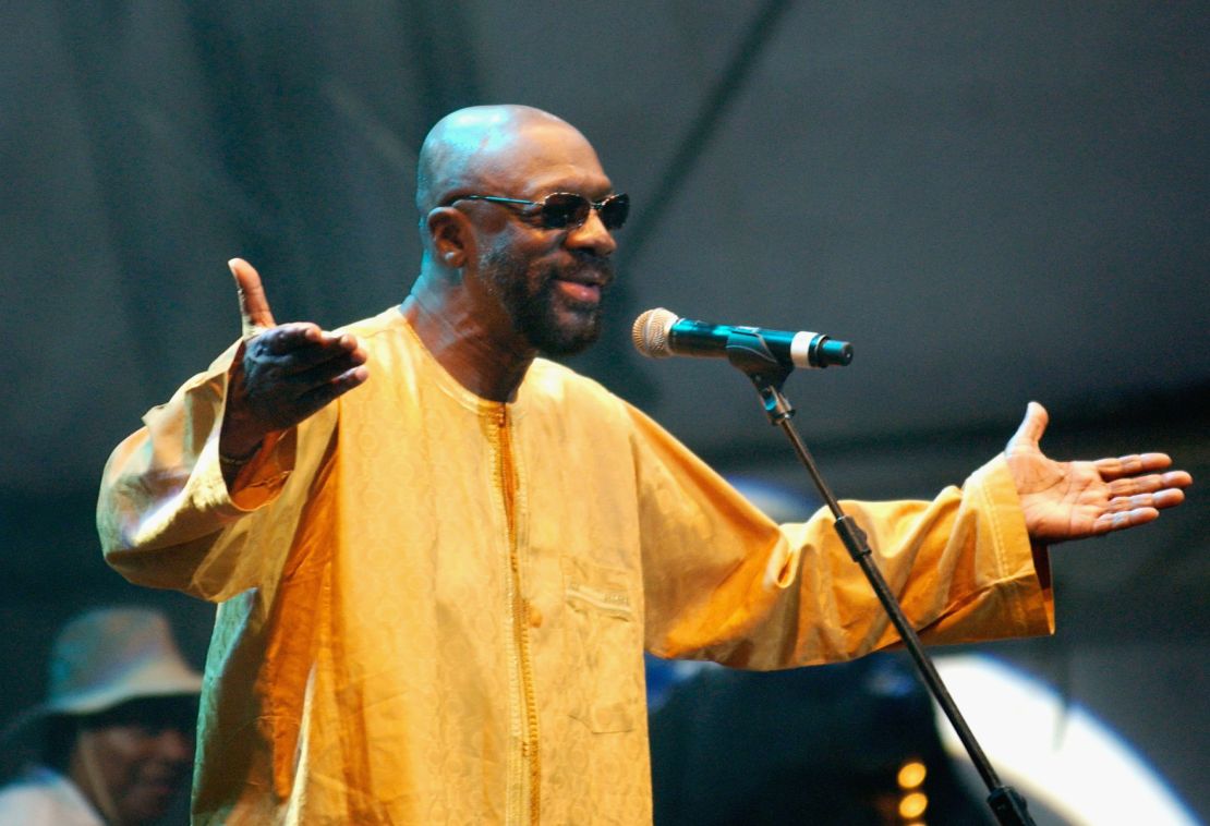 Isaac Hayes performing in 2007.