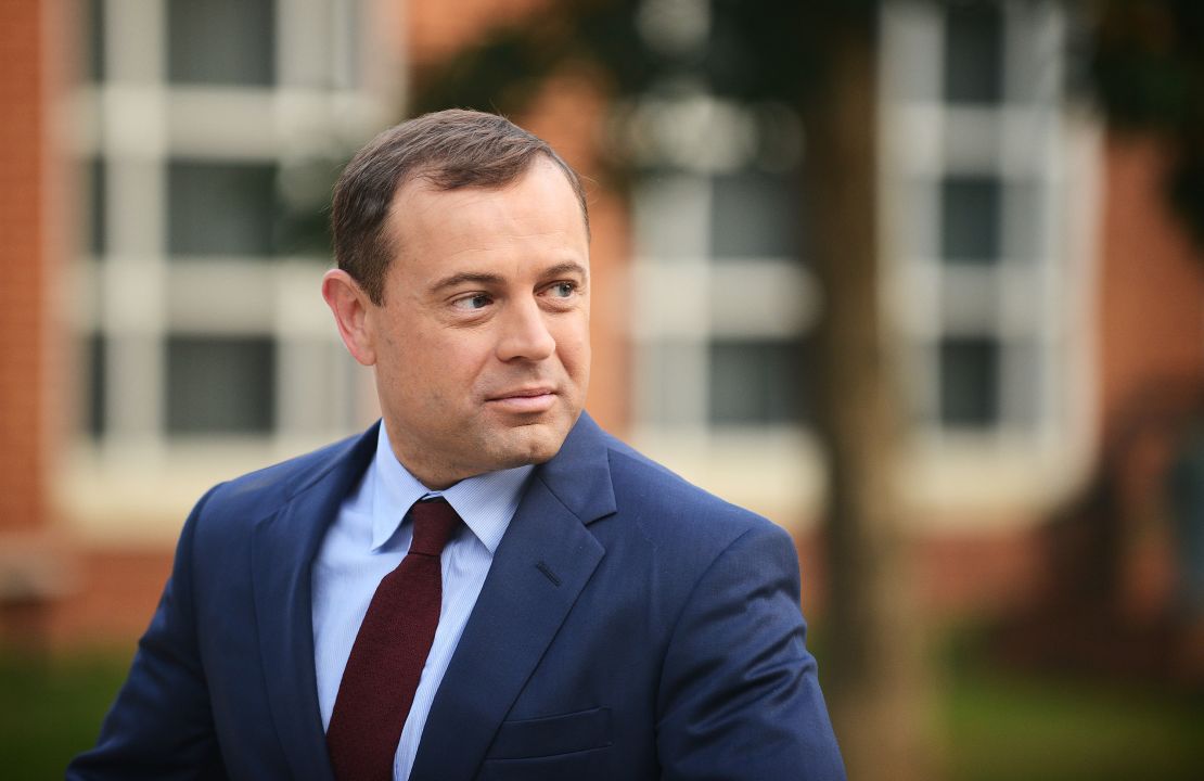 Tom Perriello is seen at the Alexandria Fire Department Head Quarters in Alexandria, Virginia, June 13, 2017.