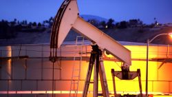 385757 20: A pump draws oil in the Kern River Oil Field, February 16, 2001, near Oildale, CA. In recent months the state Coastal Commission has been battling the federal government in a lawsuit over offshore oil exploration. Central California oil fields extend from the Sierra Nevada foothills to the Channel Islands off Santa Barbara. (Photo by David McNew/Newsmakers)