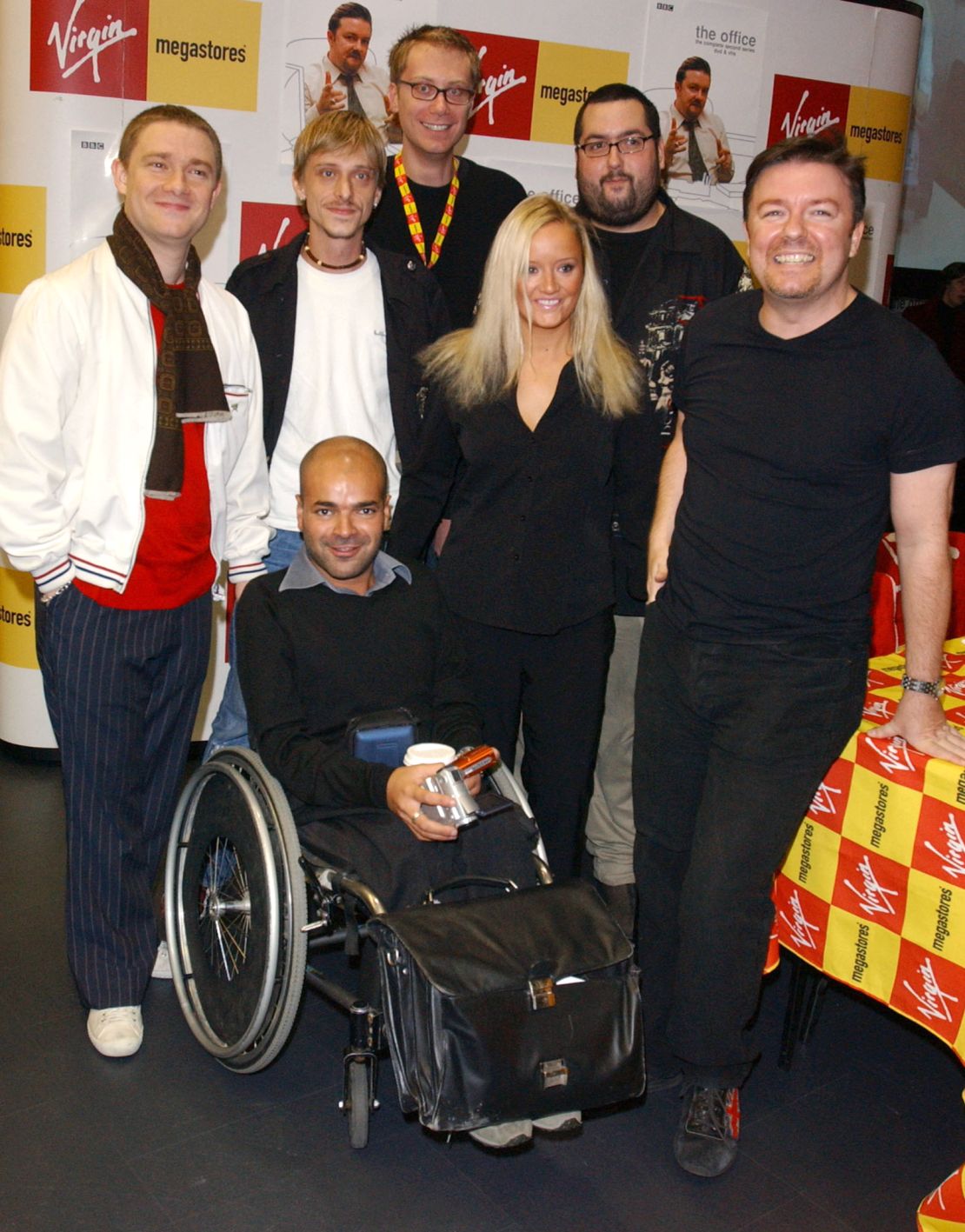 MacIntosh (second from right) with other members of the cast of 