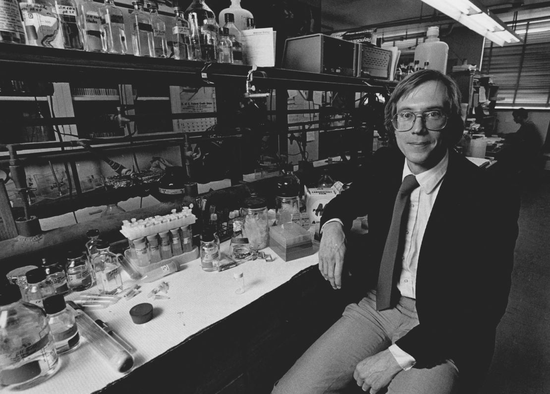 Thomas R. Cech in a lab in 1984, five years before he won the Nobel Prize in Chemistry.