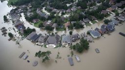 HOUSTON, TX - AUGUST 30:  Flooded homes are shown near Lake Houston following Hurricane Harvey August 30, 2017 in Houston, Texas. The city of Houston is still experiencing severe flooding in some areas due to the accumulation of historic levels of rainfall, though the storm has moved to the north and east.  (Photo by Win McNamee/Getty Images)