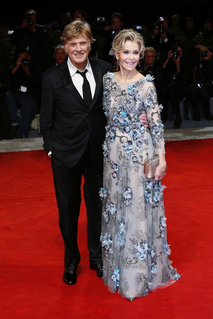 Redford, dressed in a classic suit and tie, accompanied Jane Fonda at the Venice Film Festival in 2017.