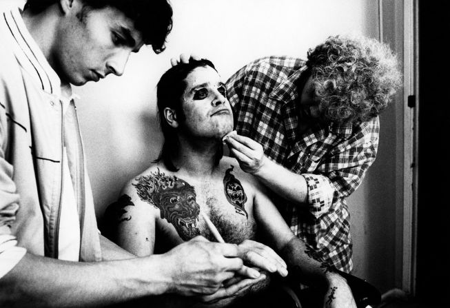 Osbourne has his makeup done for an album cover session in 1983.