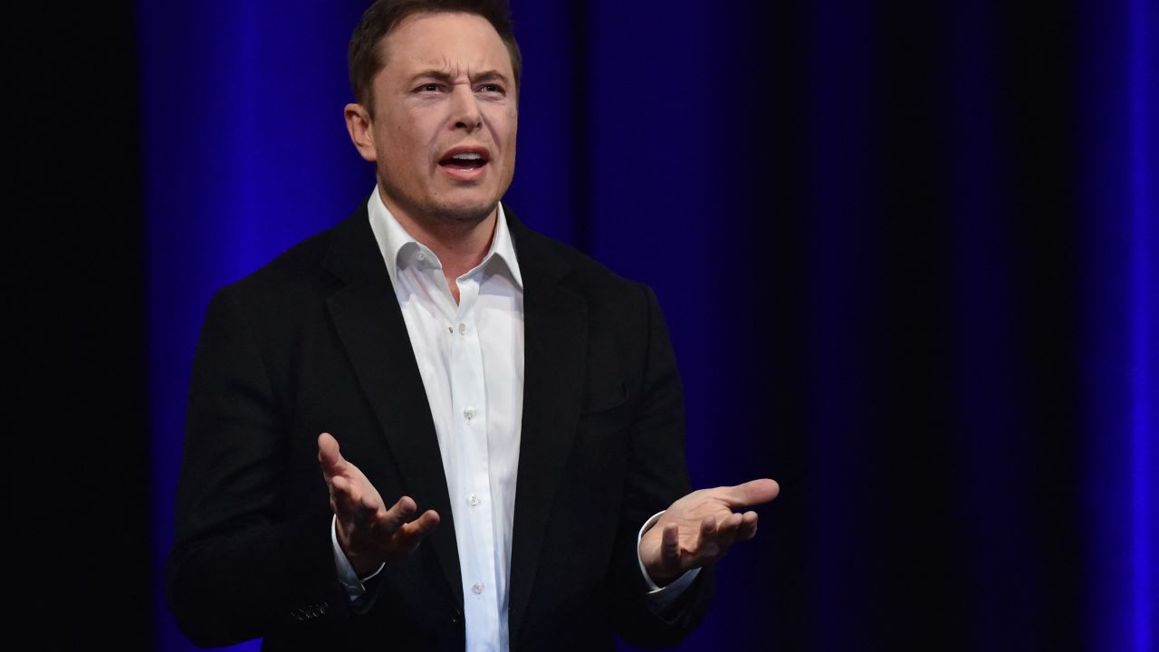 Billionaire entrepreneur and founder of SpaceX Elon Musk speaks at the 68th International Astronautical Congress 2017 in Adelaide on September 29, 2017. Musk said his company SpaceX has begun serious work on the BFR Rocket as he plans an Interplanetary Transport System. (Photo by PETER PARKS / AFP) (Photo by PETER PARKS/AFP via Getty Images)