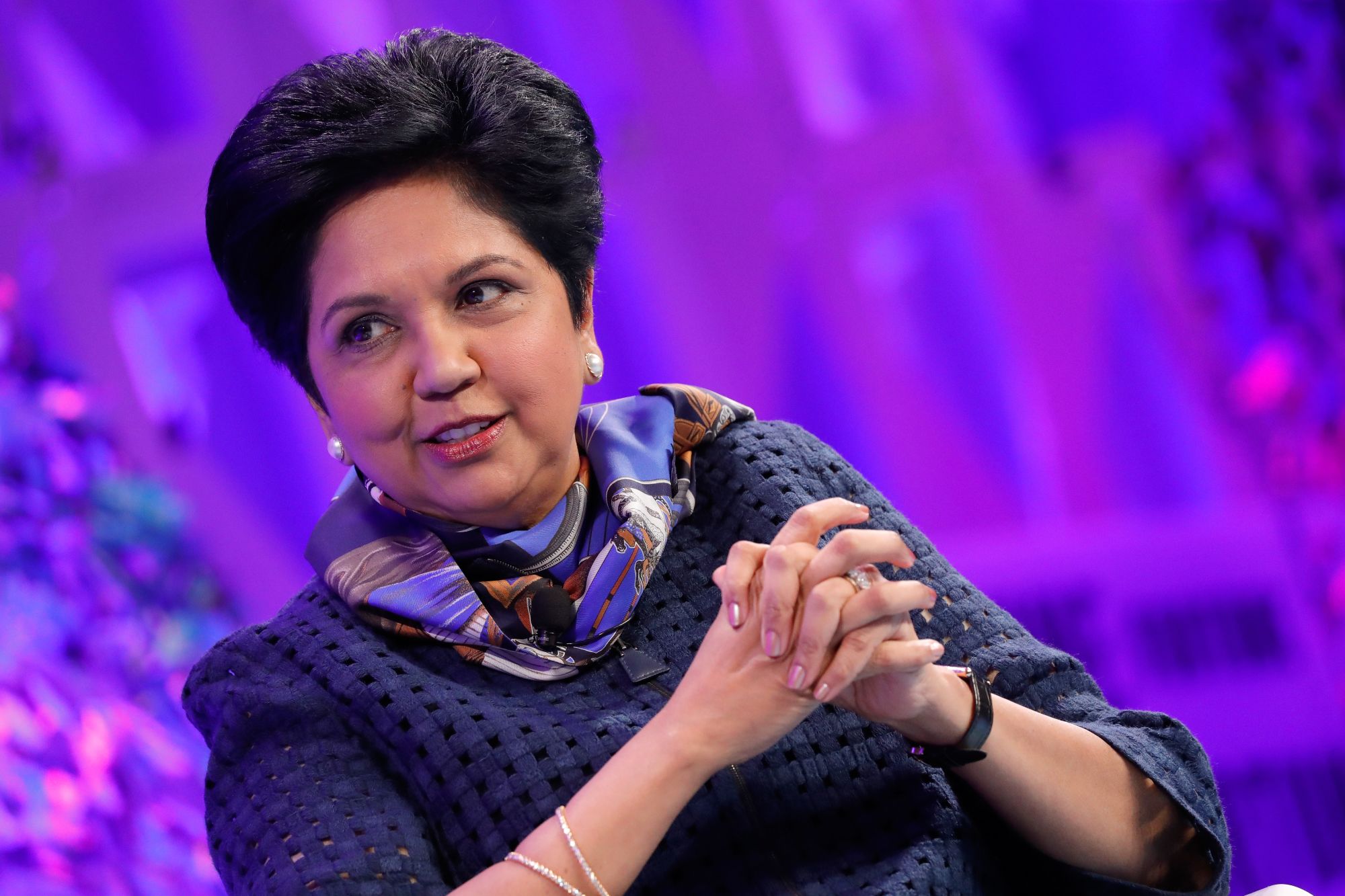 Indra Nooyi, seen here in 2017, joined Pepsi in 1994 and was the company's CEO from 2006 to 2018.