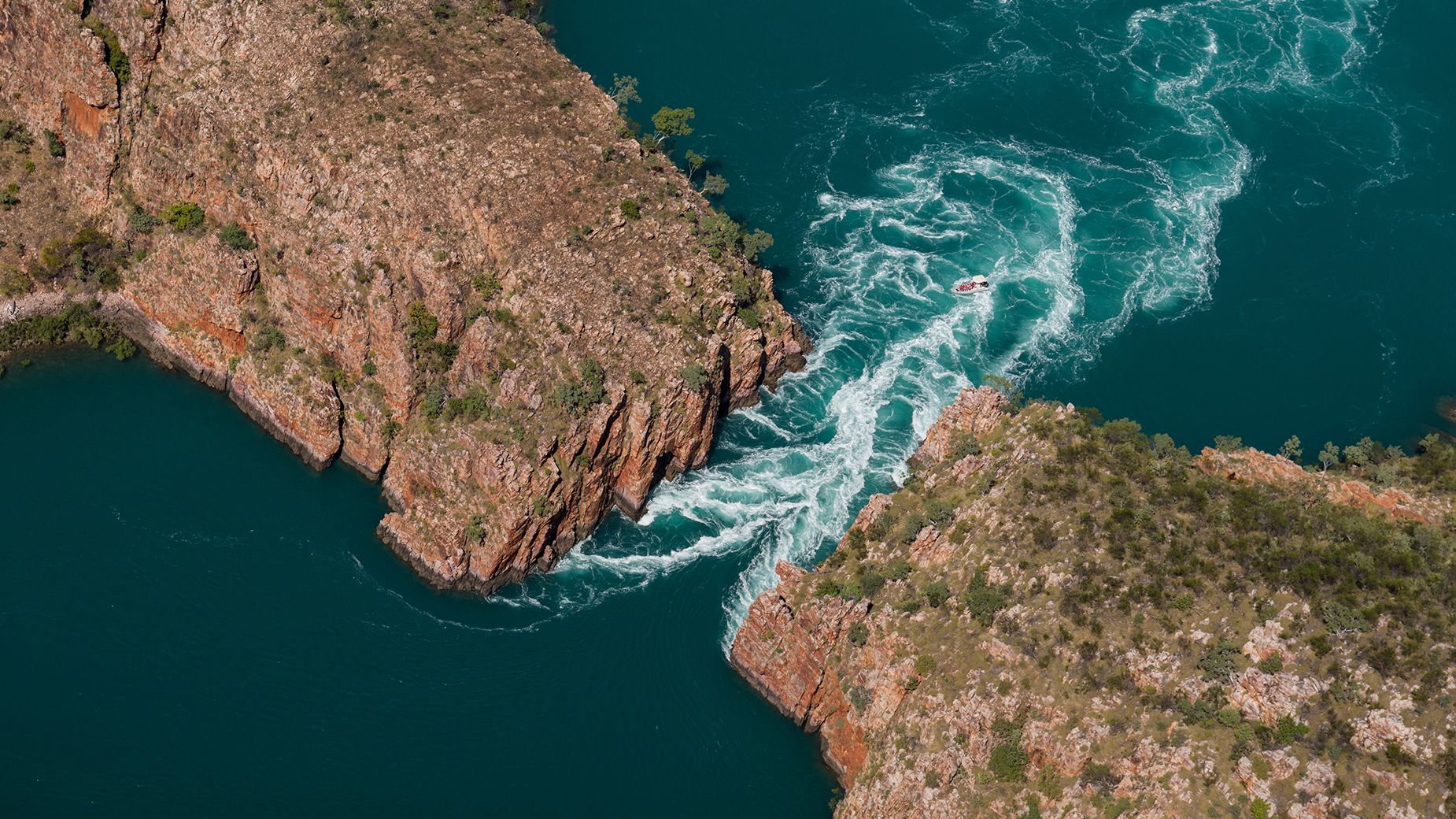 British naturalist David Attenborough has called the Horizontal Falls “Australia’s most unusual natural attraction.”