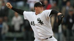 CHICAGO - APRIL 29:  Bobby Jenks #45 of the Chicago White Sox pitches in the ninth inning against the Seattle Mariners on April 29, 2009 at U.S. Cellular Field in Chicago, Illinois. The White Sox defeated the Mariners 6-3. (Photo by Jonathan Daniel/Getty Images)
