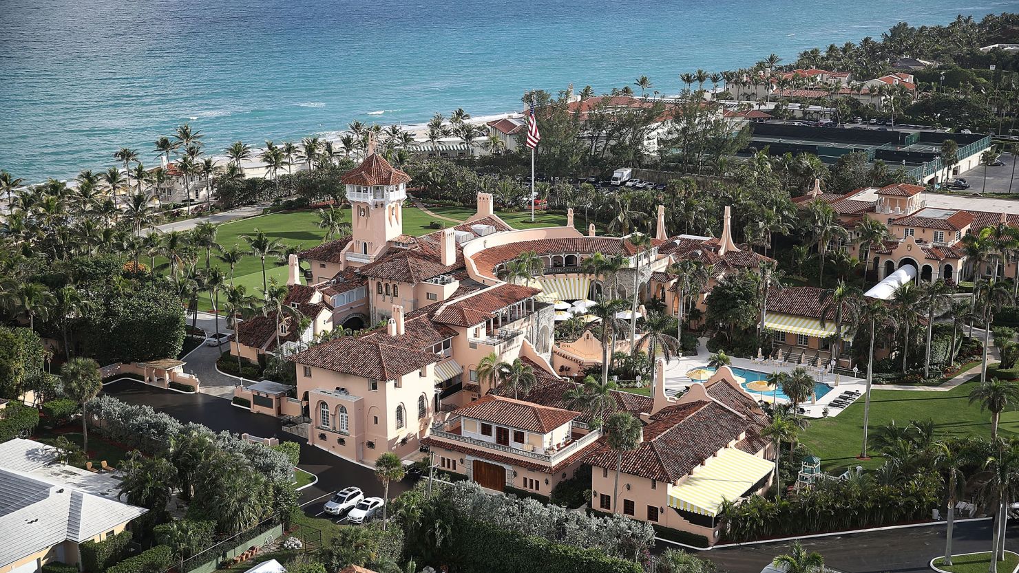 Donald Trump's beach front Mar-a-Lago resort on January 11, 2018 in Palm Beach, Florida.