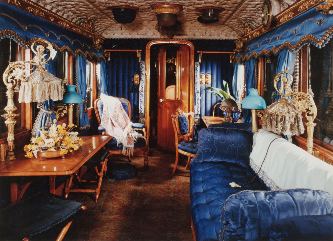 Back in Queen Victoria's day, the royal train was equipped with luxurious saloons.