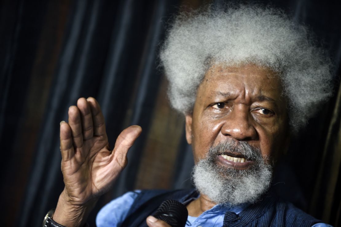 Wole Soyinka, photographed in Lagos, in February 2018.