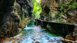 Long exposure of the waterfalls of Puente de Dios in San Luis Potos?- in Mexico