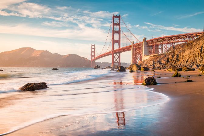 <strong>No. 9: </strong>The United States -- San Francisco's Golden Gate Bridge is pictured -- is at ninth place, tied with Estonia.