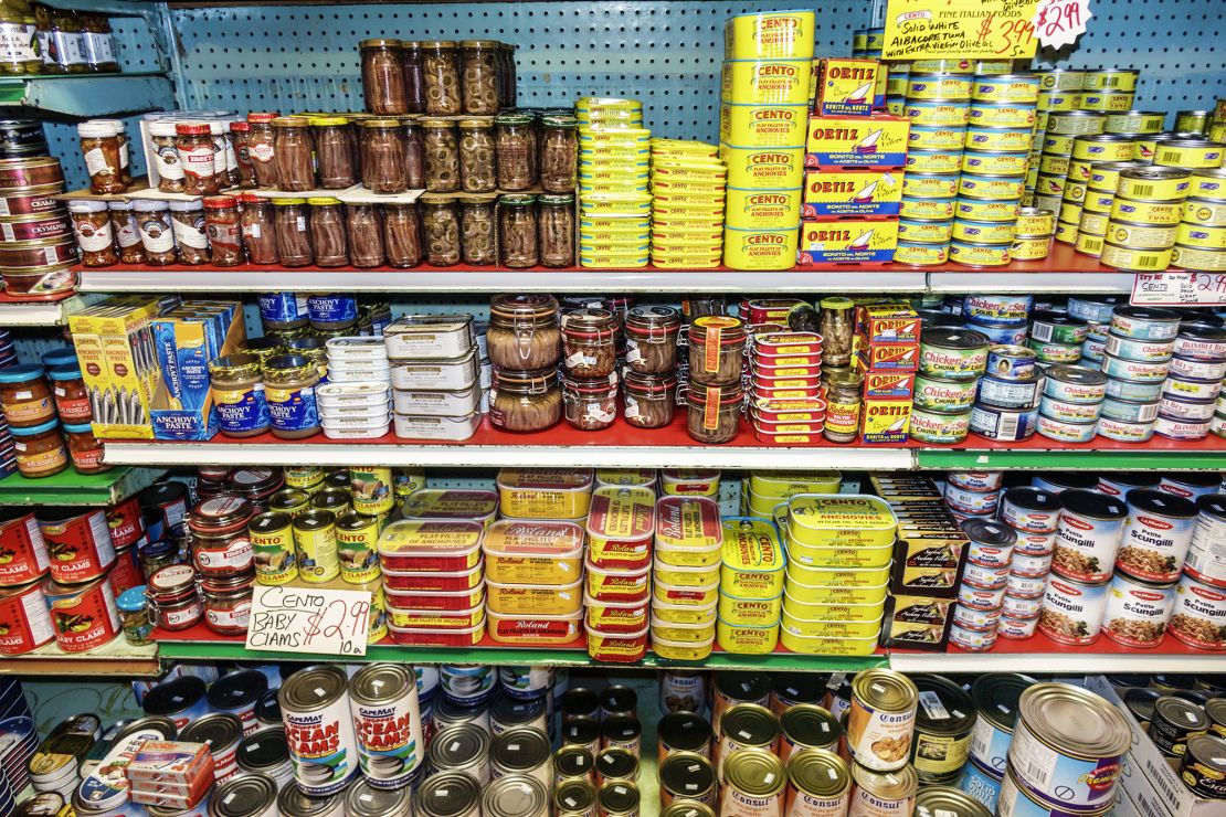 Anchovies like those pictured at Laurenzo's Italian Market in Miami Beach in 2016 are showing up in