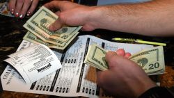 LAS VEGAS, NV - MARCH 15: Jake Sindberg of Wisconsin makes bets during a viewing party for the NCAA Men's College Basketball Tournament inside the 25,000-square-foot Race & Sports SuperBook at the Westgate Las Vegas Resort & Casino which features 4,488-square-feet of HD video screens on March 15, 2018 in Las Vegas, Nevada. (Photo by Ethan Miller/Getty Images)