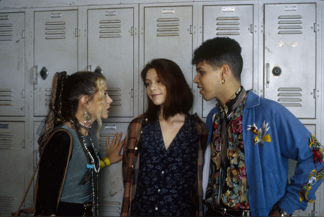 (L-R) A.J. Langer (Rayanne), Claire Danes (Angela) and Wilson Cruz (Rickie) in 'My So-Called Life'