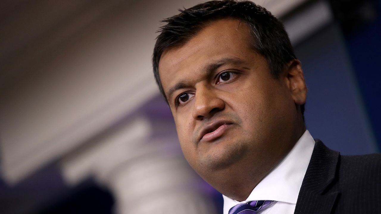 WASHINGTON, DC - MAY 14:  White House deputy press secretary Raj Shah answers questions during the daily White House briefing May 14, 2018 in Washington, DC. Shah answered a range of questions related to recent remarks by a White House staffer about Sen. John McCain, and the ongoing violence in Gaza related to the opening of the U.S. embassy in Jerusalem. (Photo by Win McNamee/Getty Images)