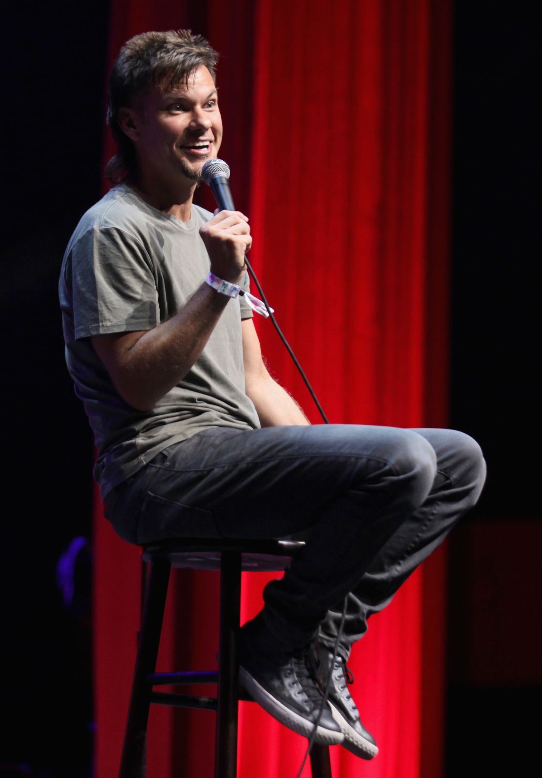 Theo Von performs during Clusterfest in San Francisco on June 2, 2018.
