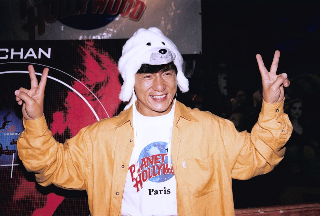 Chan at Planet Hollywood in Paris in July 1997