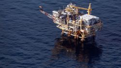 NEW ORLEANS - APRIL 28:  An oil rig near the Deepwater Horizon wellhead in the Gulf of Mexico on April 28, 2010 near New Orleans, Louisiana.  An estimated leak of 1,000-5,000 barrels of oil a day are still leaking into the gulf.  (Photo by Chris Graythen/Getty Images)