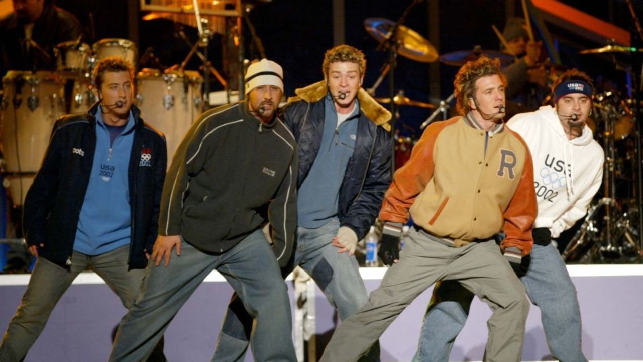 2002 Winter Olympic Games : Salt Lake City, 2/23/02, Salt Lake City, Utah, United States --- *Nsync Performs After The Medal Award Ceremony During The 2002 Olympic Winter Games. --- Photo By Scott Houston/Corbis Sygmajeux Olympiques D' Hiver, Olympische Spelen,    (Photo by Tim De Waele/Getty Images)