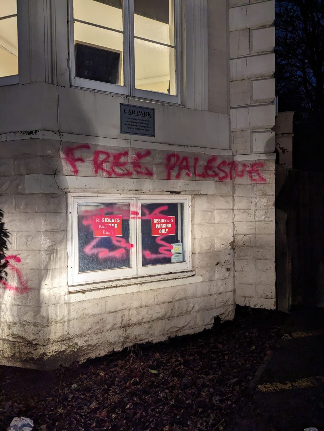 Vandalism of Hillel House in Leeds, England.