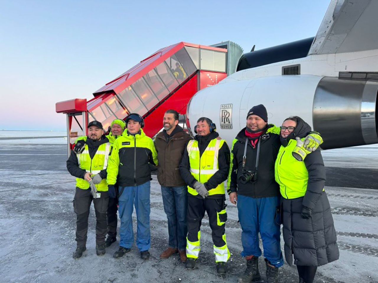 Donald Trump Jr. poses for a photo in Greenland on January 7 in this photo <a href="index.php?page=&url=https%3A%2F%2Fx.com%2Fdonaldjtrumpjr%2Fstatus%2F1876631282635186587%3Fs%3D46" target="_blank">posted to his X account</a>.