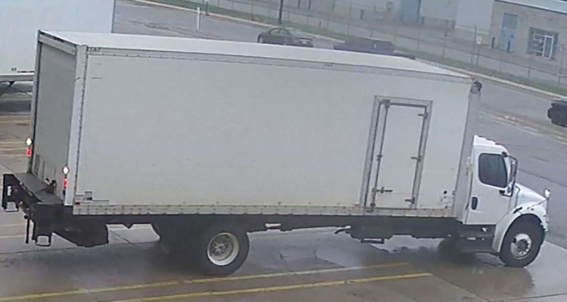 Police say a five-ton, white box truck was used in the theft.