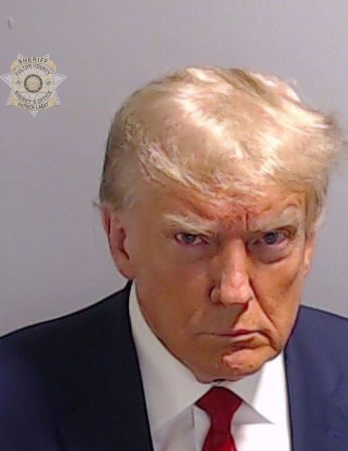 Foto de Donald Trump divulgada em Atlanta em 24 de agosto de 2023.