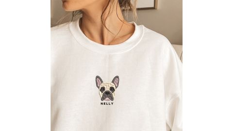 LucyDigitalDesigns Embroidered Pet Face Sweatshirt 