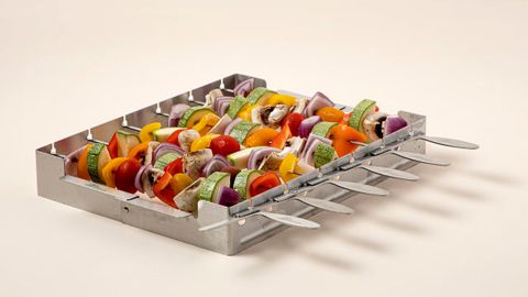 Easy-to-Flip BBQ Skewer Rack