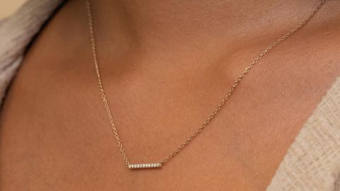Mejuri Diamonds Line Necklace