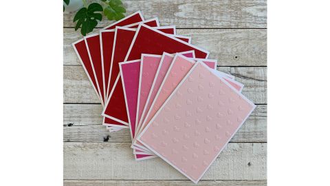PinkPeppermintShoppe Hand Embossed Note Cards Set of 5