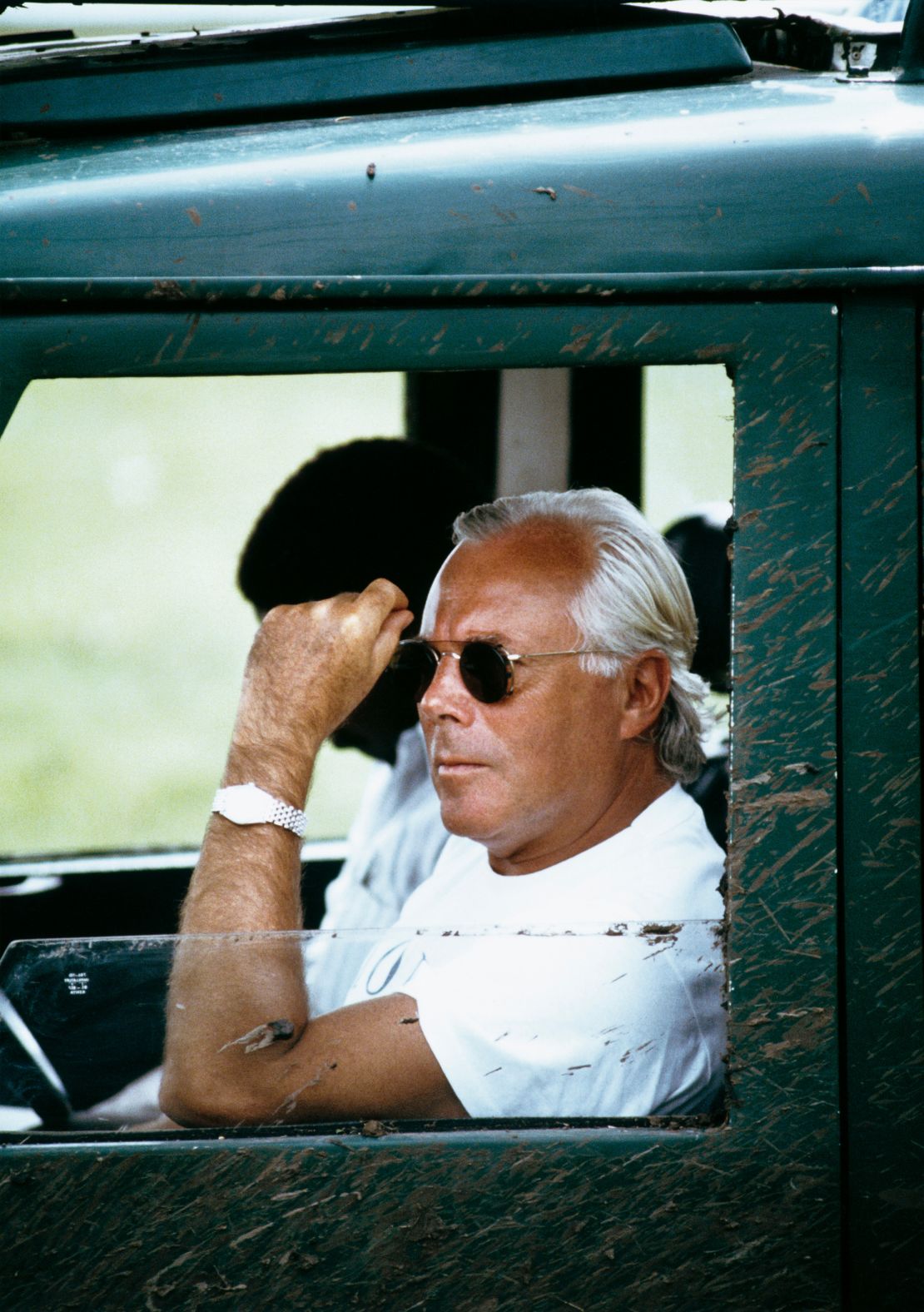 Armani on holiday, 1988.