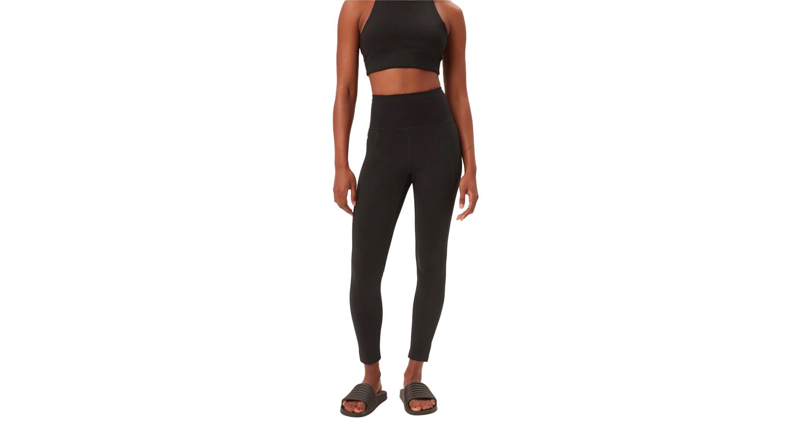 Black Compressive high-rise recycled-fibre leggings, Girlfriend Collective