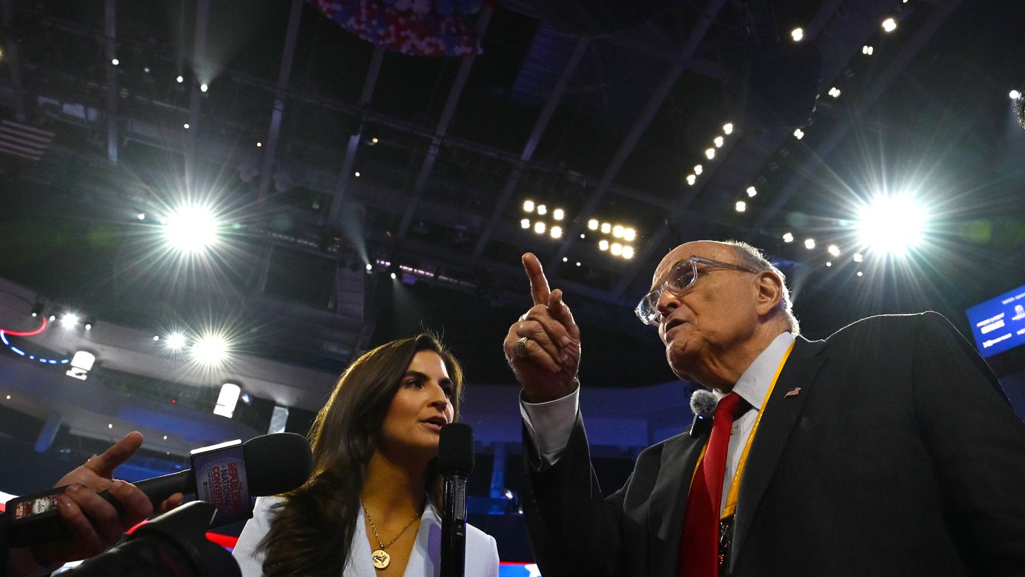 CNN’s Kaitlan Collins speaks with Rudy Giuliani on Tuesday, July 16.