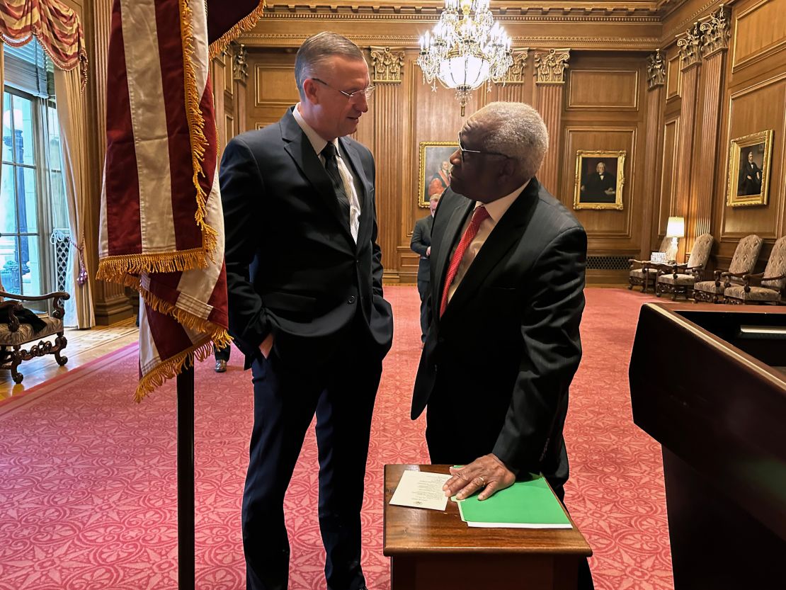 VA Secretary Doug Collins and Justice Clarence Thomas.