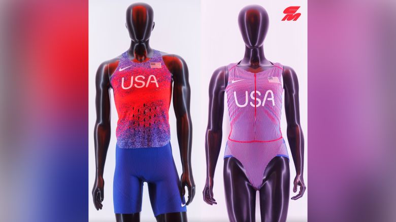Nike's design for the US women's team outfit, right, is seen in an image posted to X by @CitiusMag.