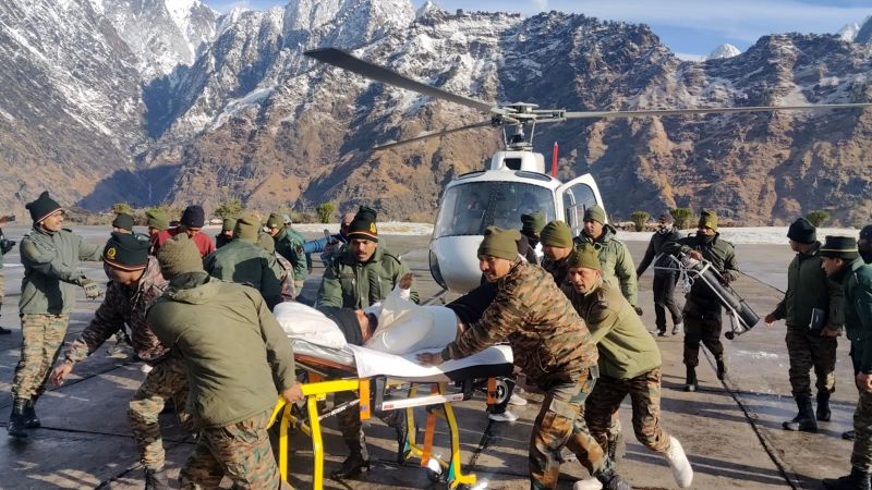 Workers survive 36 hours buried under India avalanche