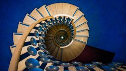 GKPNA4 Staircase inside the Magic Circle, London, United Kingdom. Image shot 08/2015. Exact date unknown.