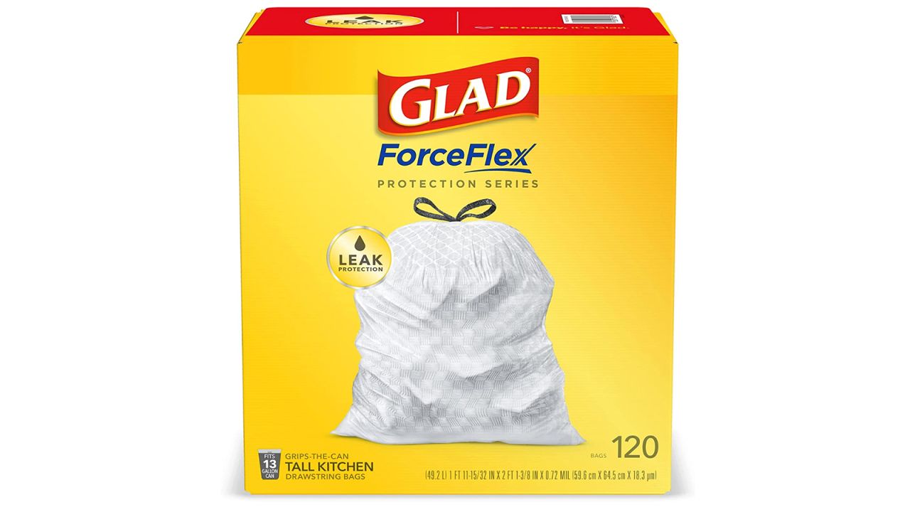 Glad ForceFlex Tall Kitchen Drawstring Trash Bags