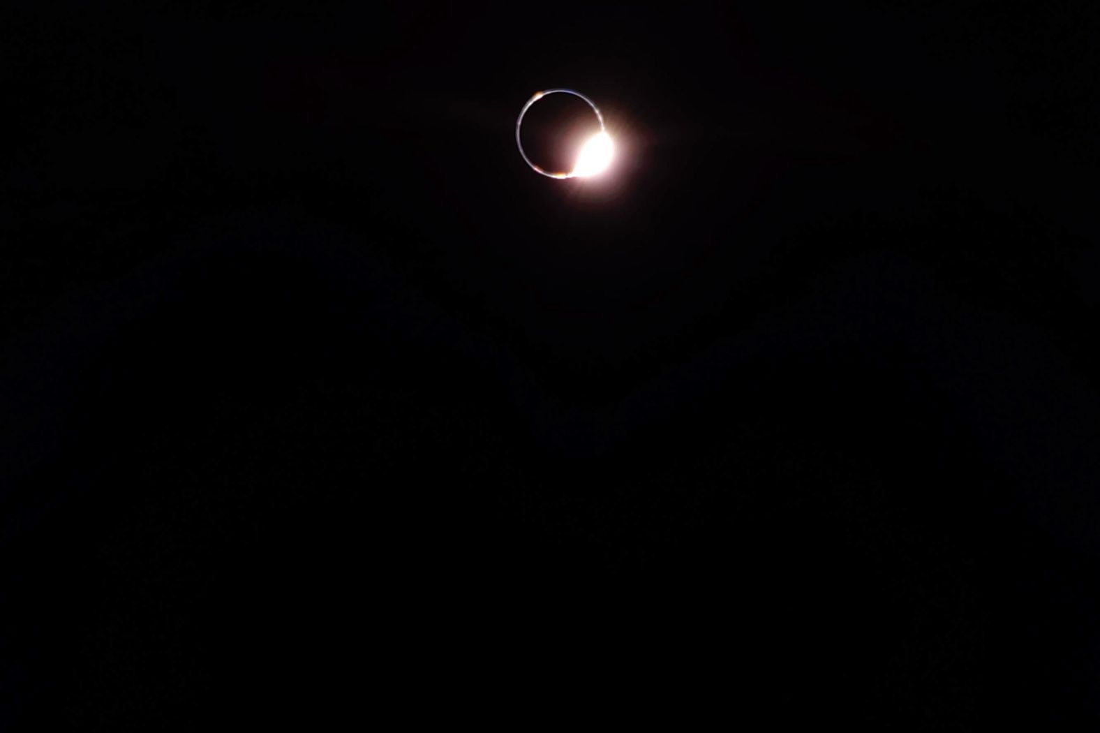 The Blue Ghost lunar lander captured the eclipse from the vantage point of the moon. Earth covered the sun, causing a diamond-ring effect.