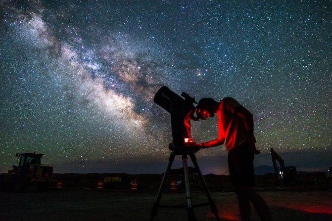 Nearly 300 areas in 22 countries are now accredited. Pictured, a stargazer observes the Milky Way in <a href="index.php?page=&url=https%3A%2F%2Fdarksky.org%2Fplaces%2Fgoblin-valley-state-park-dark-sky-park%2F" target="_blank">Goblin Valley State Park, Utah</a>, a Dark Sky Park. The Park, located in a remote corner of the Colorado Plateau, is known for its thousands of pinnacle-shaped rock formations, locally known as “goblins.”