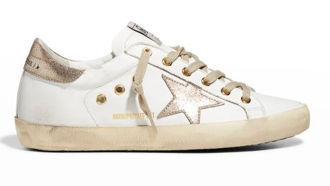 Golden Goose Superstar Mixed Leather Low-Top Sneakers