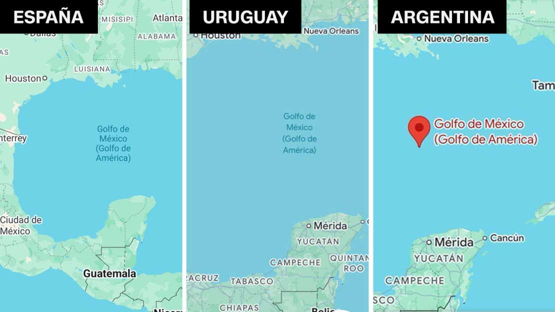 Desde varios países ya se observa el cambio en el golfo de México, con ambos nombres.