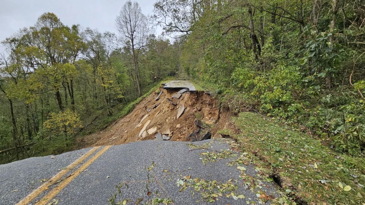 The entire length of the Blue Ridge Parkway in North Carolina and Virginia is closed as crews continue their assessment of the damage from Hurricane Helene.