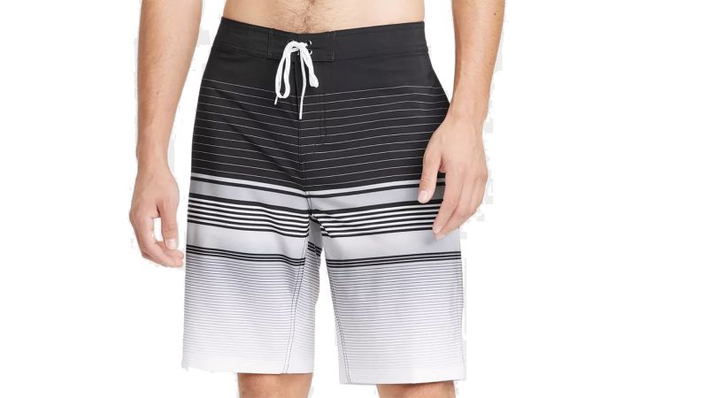 32 Best Men S Swim Trunks Briefs Of 2024 CNN Underscored   Goodfellow Co Men S 10 Inch Striped Board Shorts 