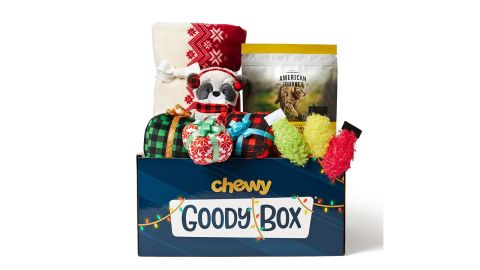 Chewy Goody Box Holiday Cat Toys, Treats & Blanket