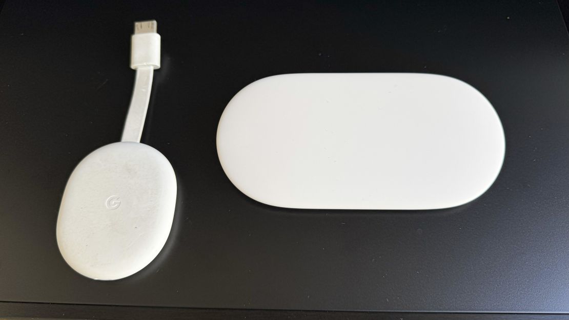 (L, R) The Chromecast with Google TV and the Google TV Streamer