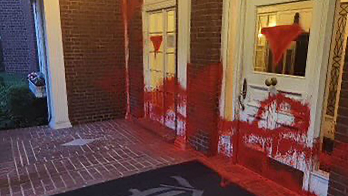 Vandalism outside the home of a Jewish board members of the Brooklyn Museum.